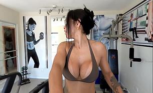 At The Gym A Hot Personal Trainer Is Interrupted During Training By