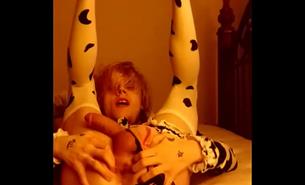 Femboyscotty23 Cute Sissy Trap Getting Her Tit Milked From Behind