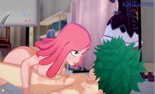 Kinoko Komori and Mei Hatsume and Izuku Midoriya intense sex My Hero