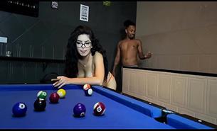 The Young Girl Didnt Know How To Play Pool And My Friend And I Shot